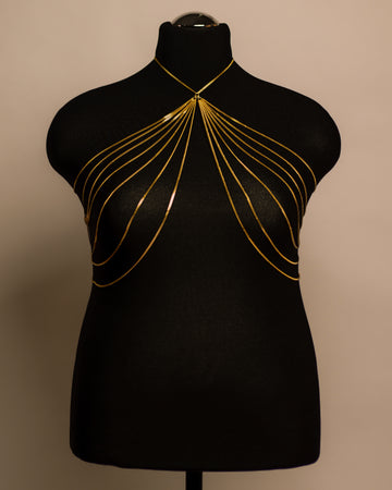 After Dark Top stainless steel body chain handgemaakt op maat
