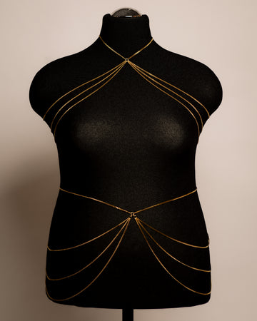 Aura Top stainless steel body chain handgemaakt op maat
