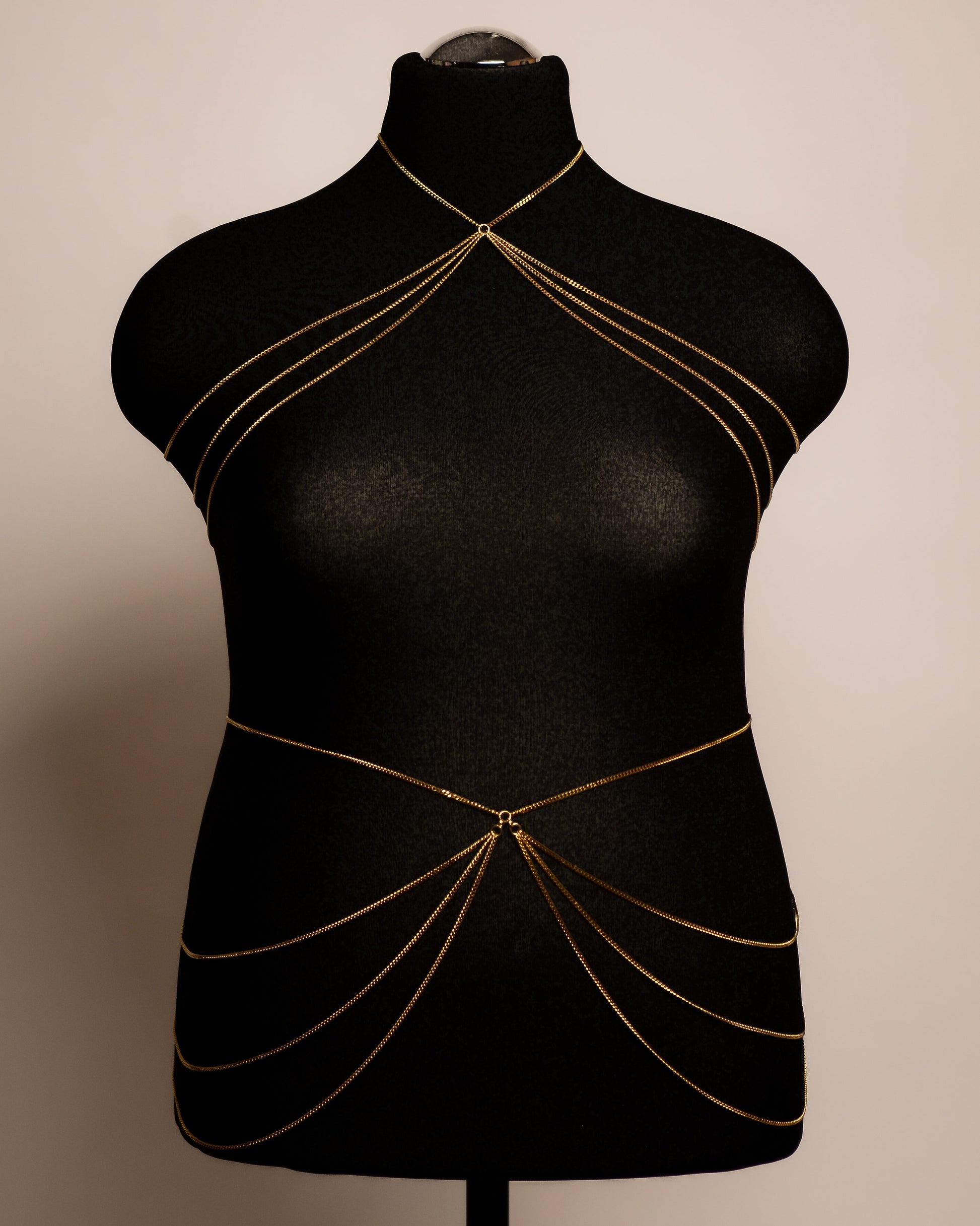 Aura Top stainless steel body chain handgemaakt op maat