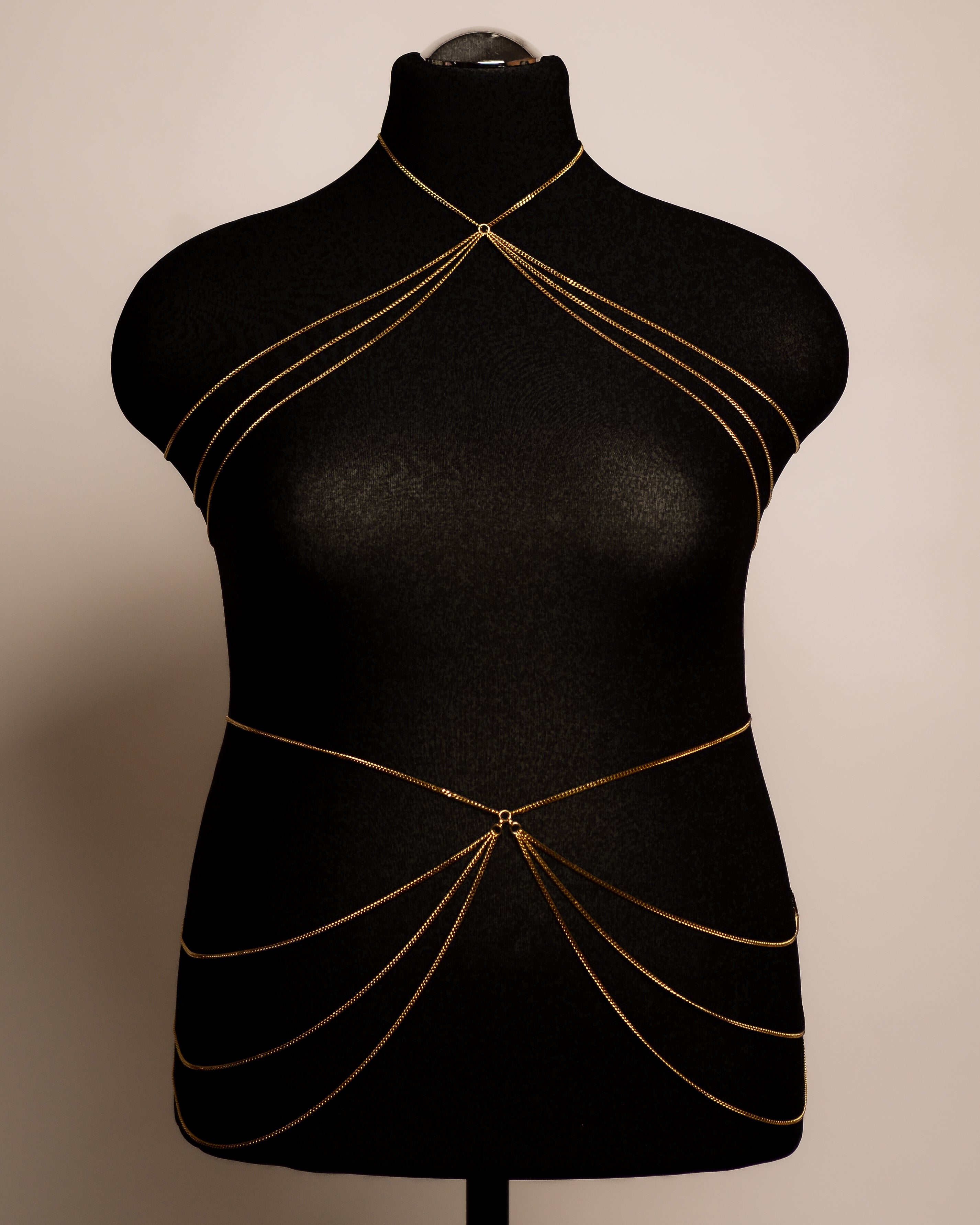 Aura Top stainless steel body chain handgemaakt op maat