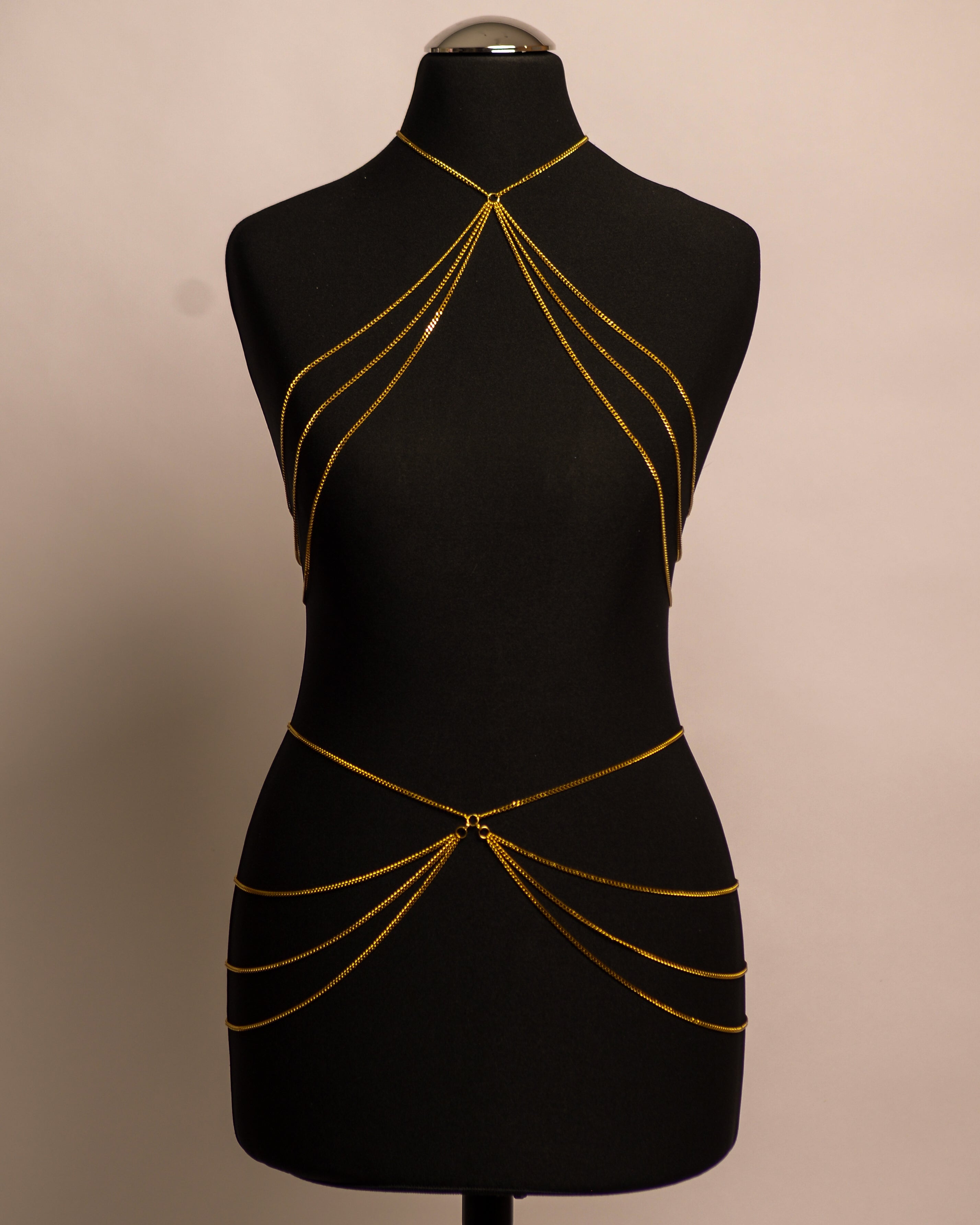 Aura Top stainless steel body chain handgemaakt op maat