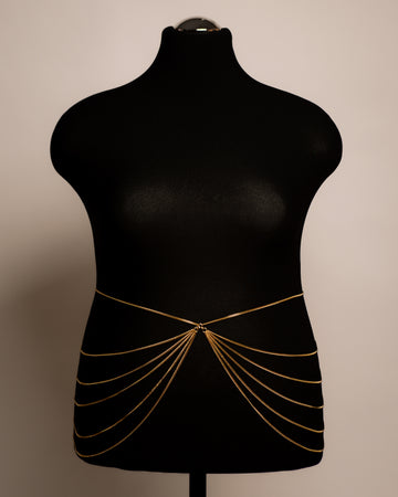 Butterfly Belt stainless steel body chain handgemaakt op maat