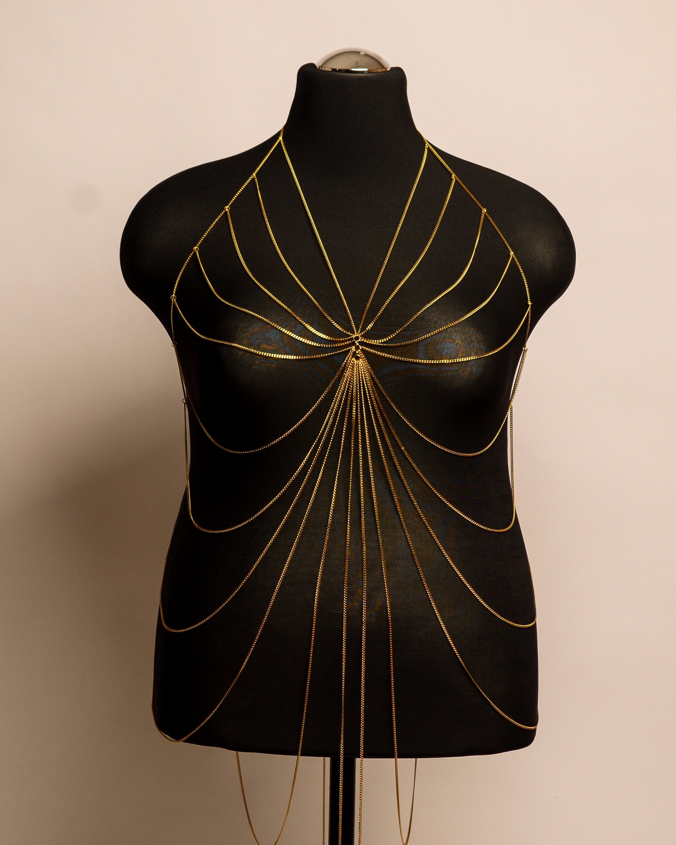 Butterfly Dress stainless steel body chain handgemaakt op maat