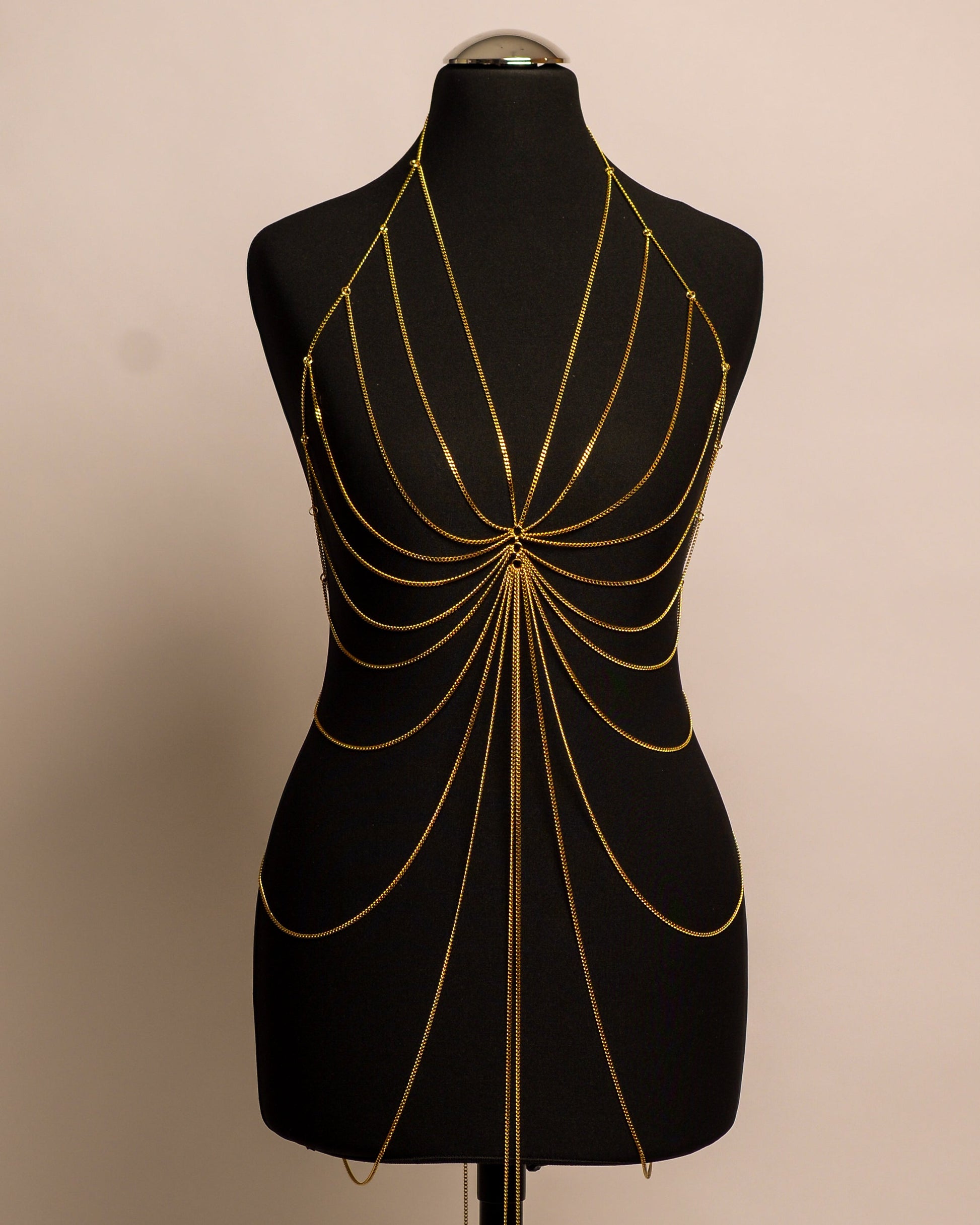 Butterfly Dress stainless steel body chain handgemaakt op maat