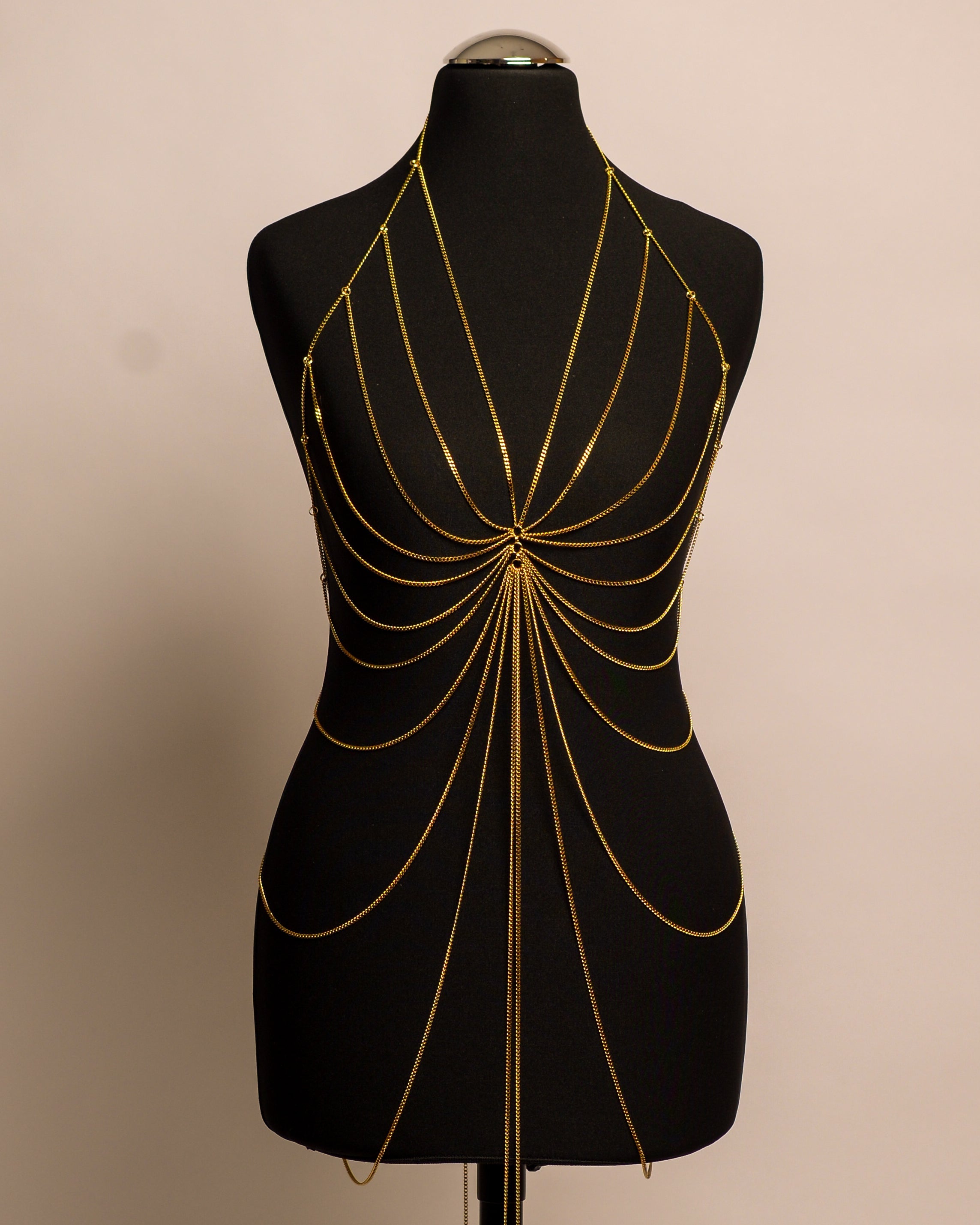 Butterfly Dress stainless steel body chain handgemaakt op maat