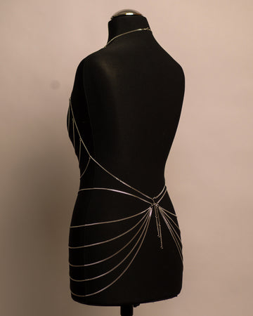 Butterfly Top stainless steel body chain handgemaakt op maat