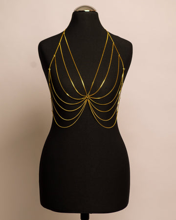 Butterfly Top stainless steel body chain handgemaakt op maat