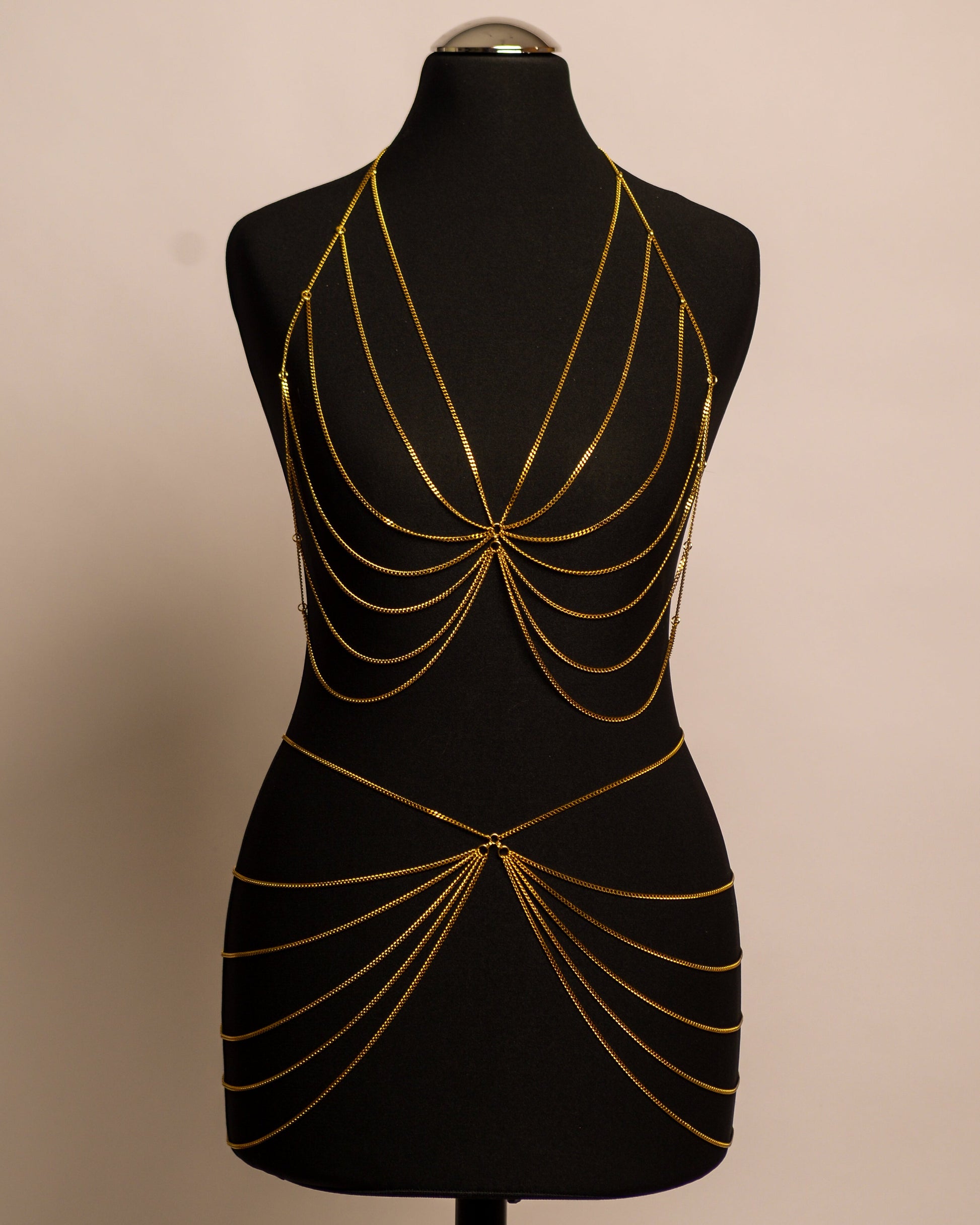 Butterfly Top stainless steel body chain handgemaakt op maat