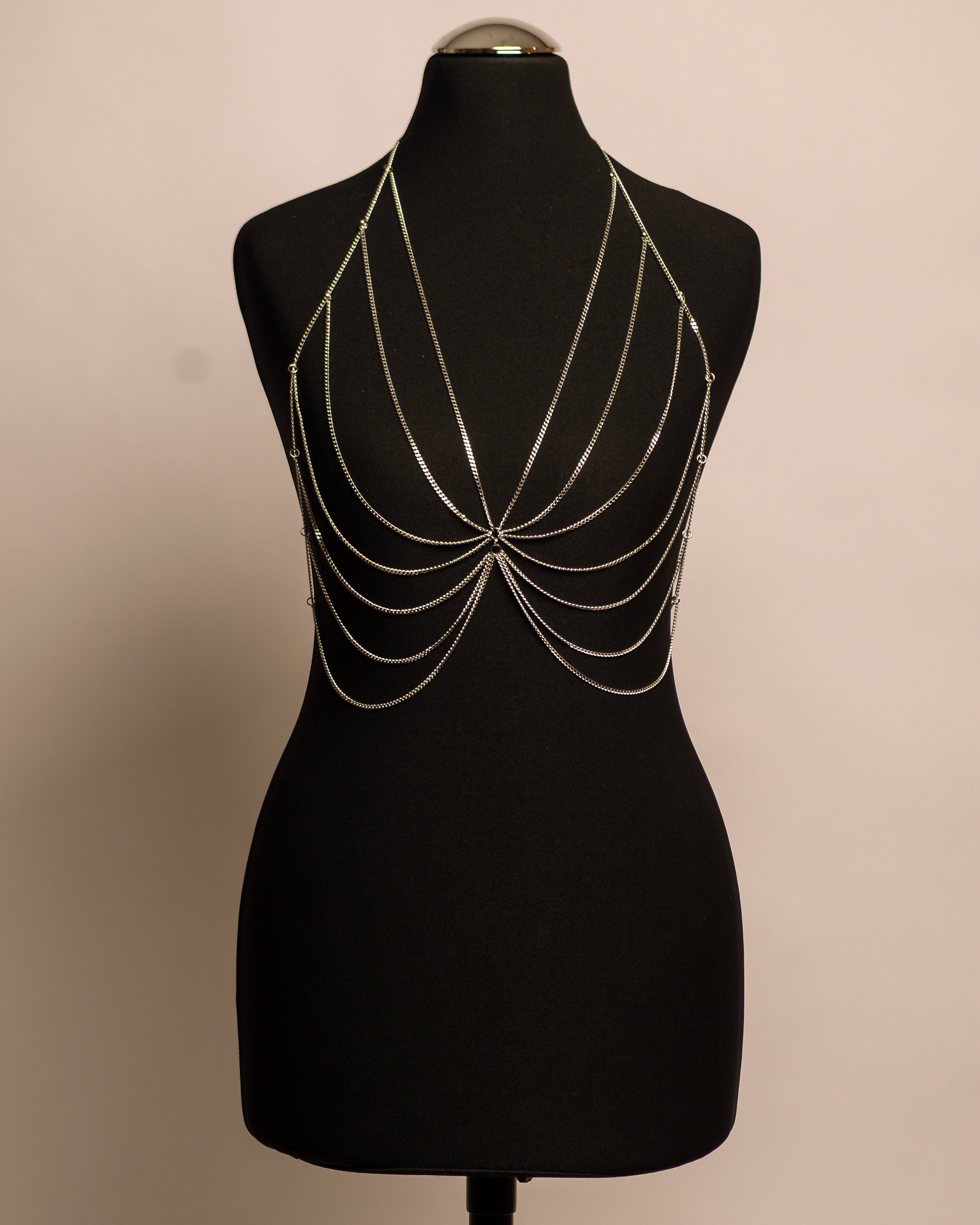 Butterfly Top stainless steel body chain handgemaakt op maat