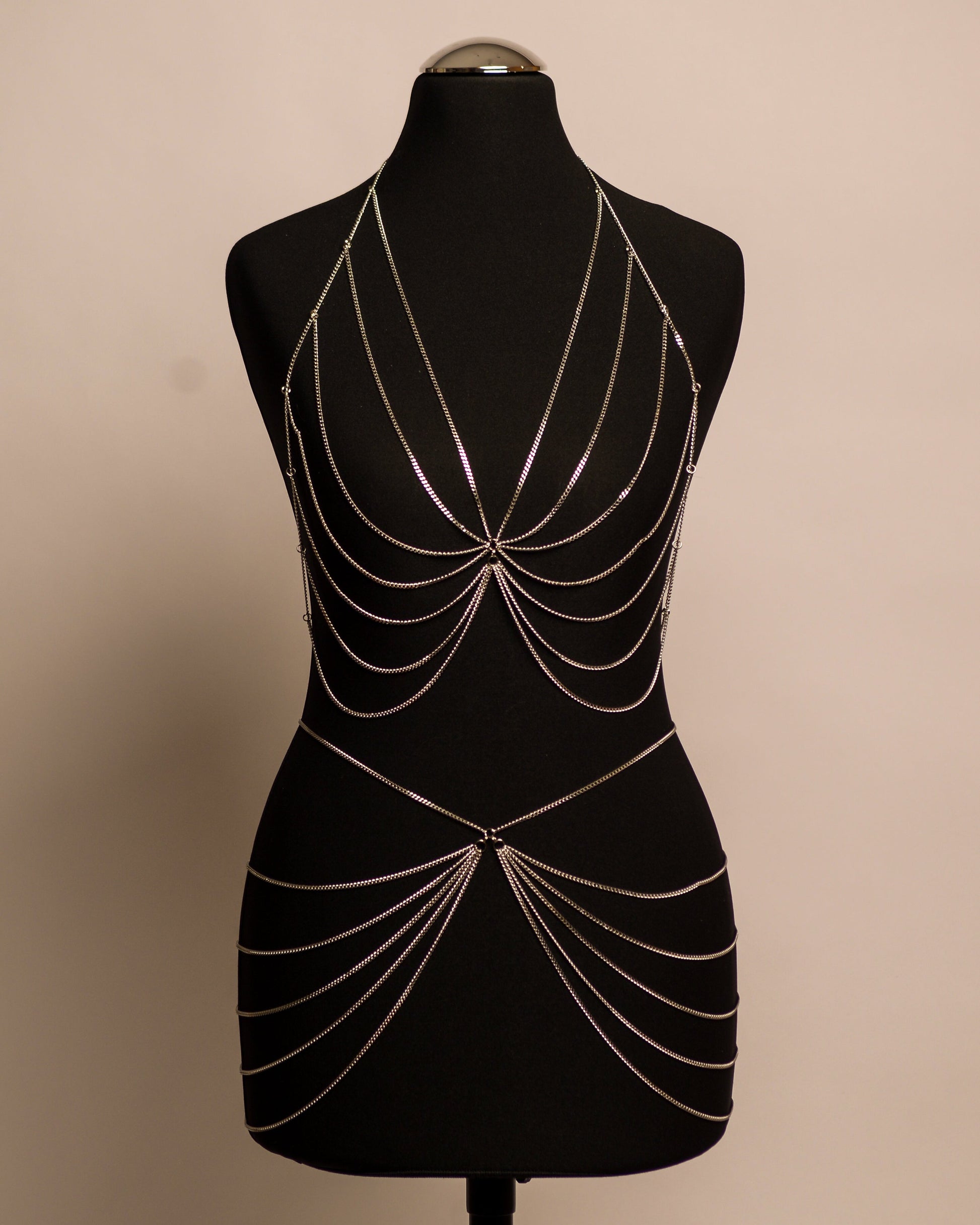 Butterfly Top stainless steel body chain handgemaakt op maat