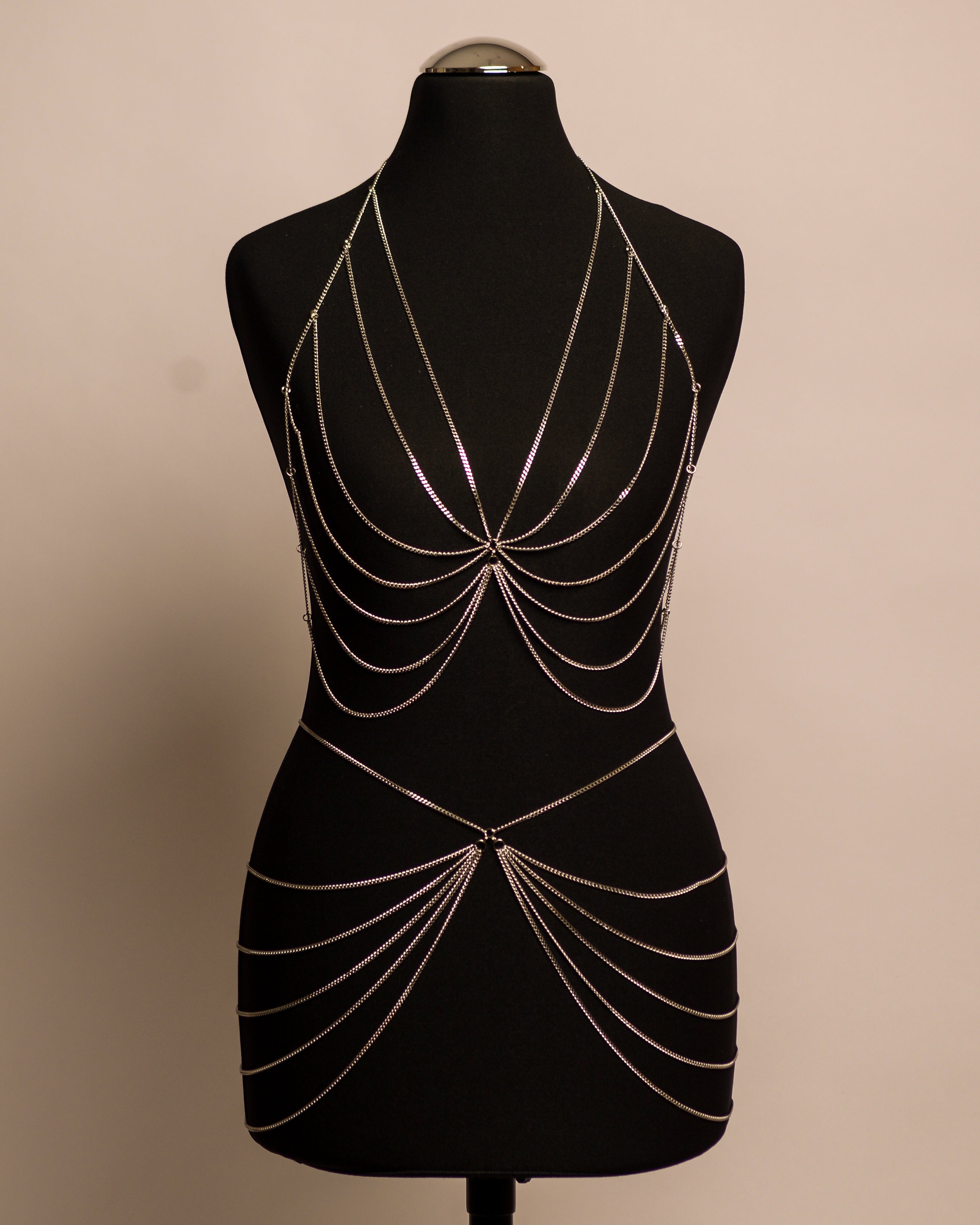 Butterfly Top stainless steel body chain handgemaakt op maat