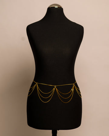 Dahlia Belt stainless steel body chain handgemaakt op maat