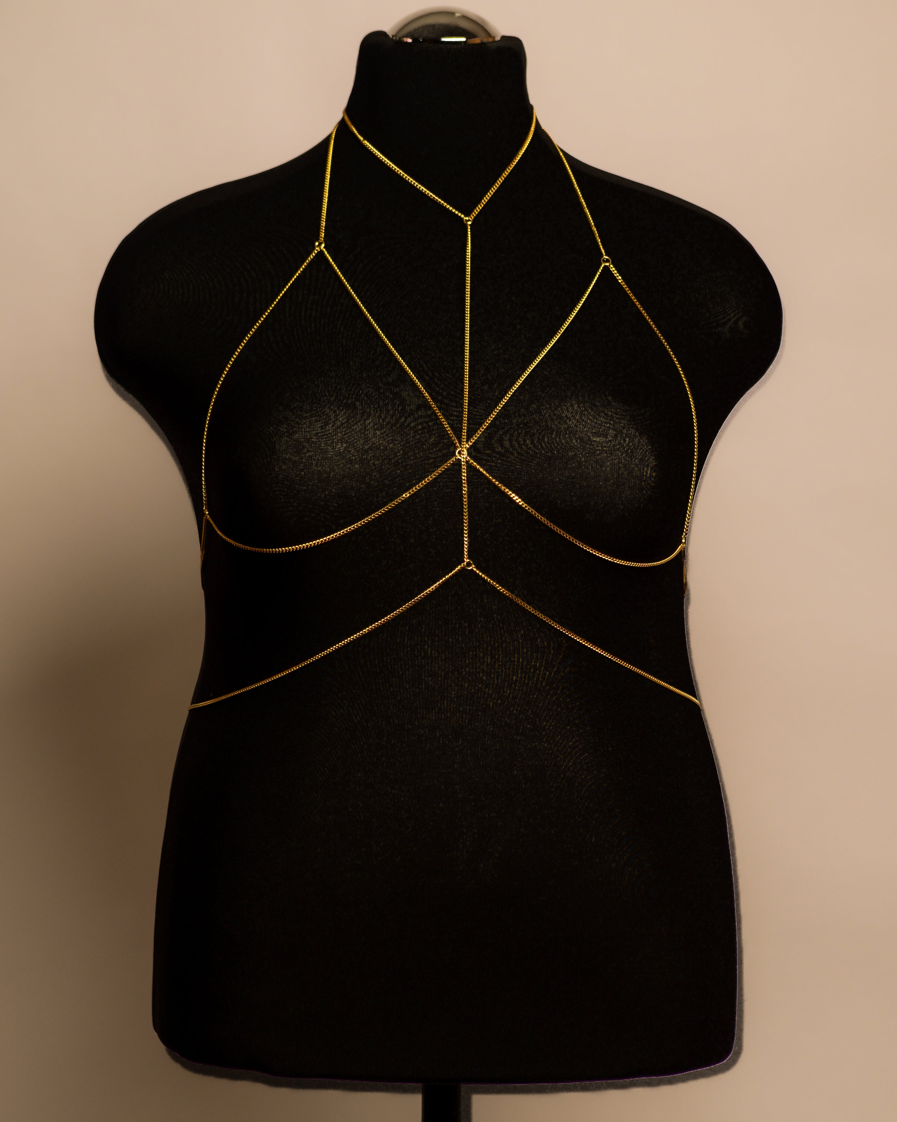 Eclipse Top stainless steel body chain handgemaakt op maat