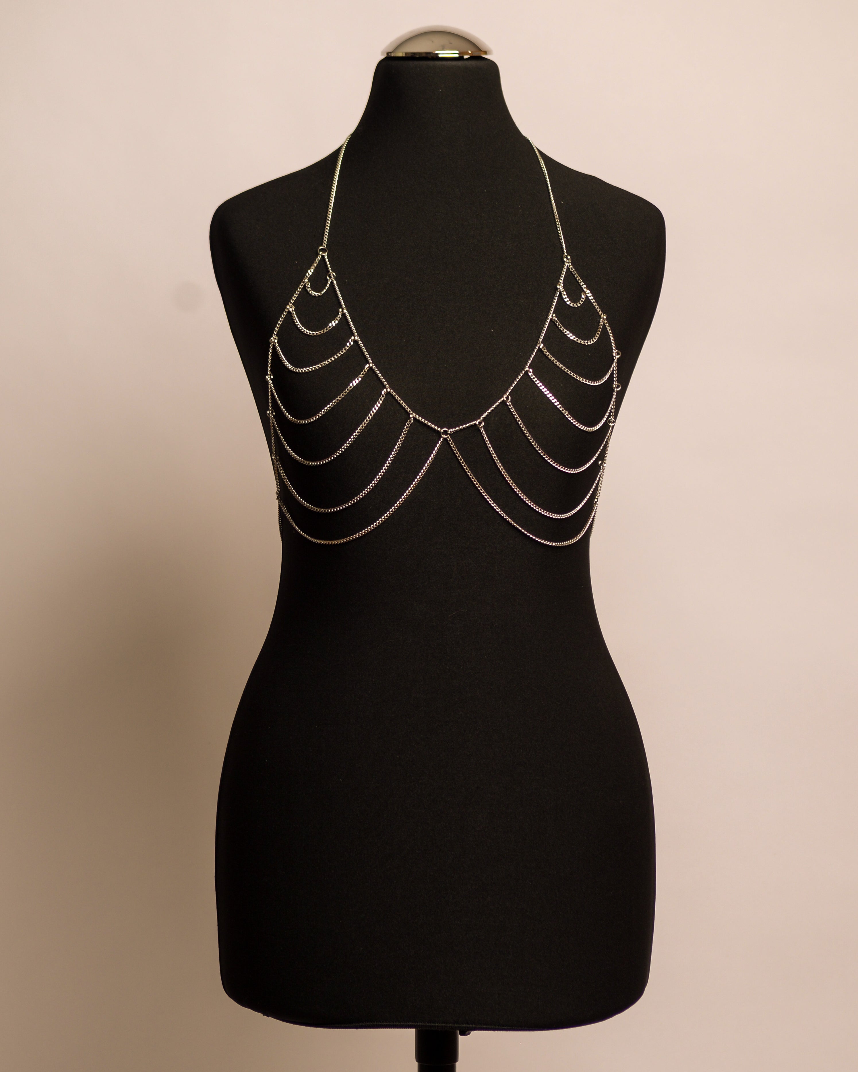 Midnight Top stainless steel body chain handgemaakt op maat