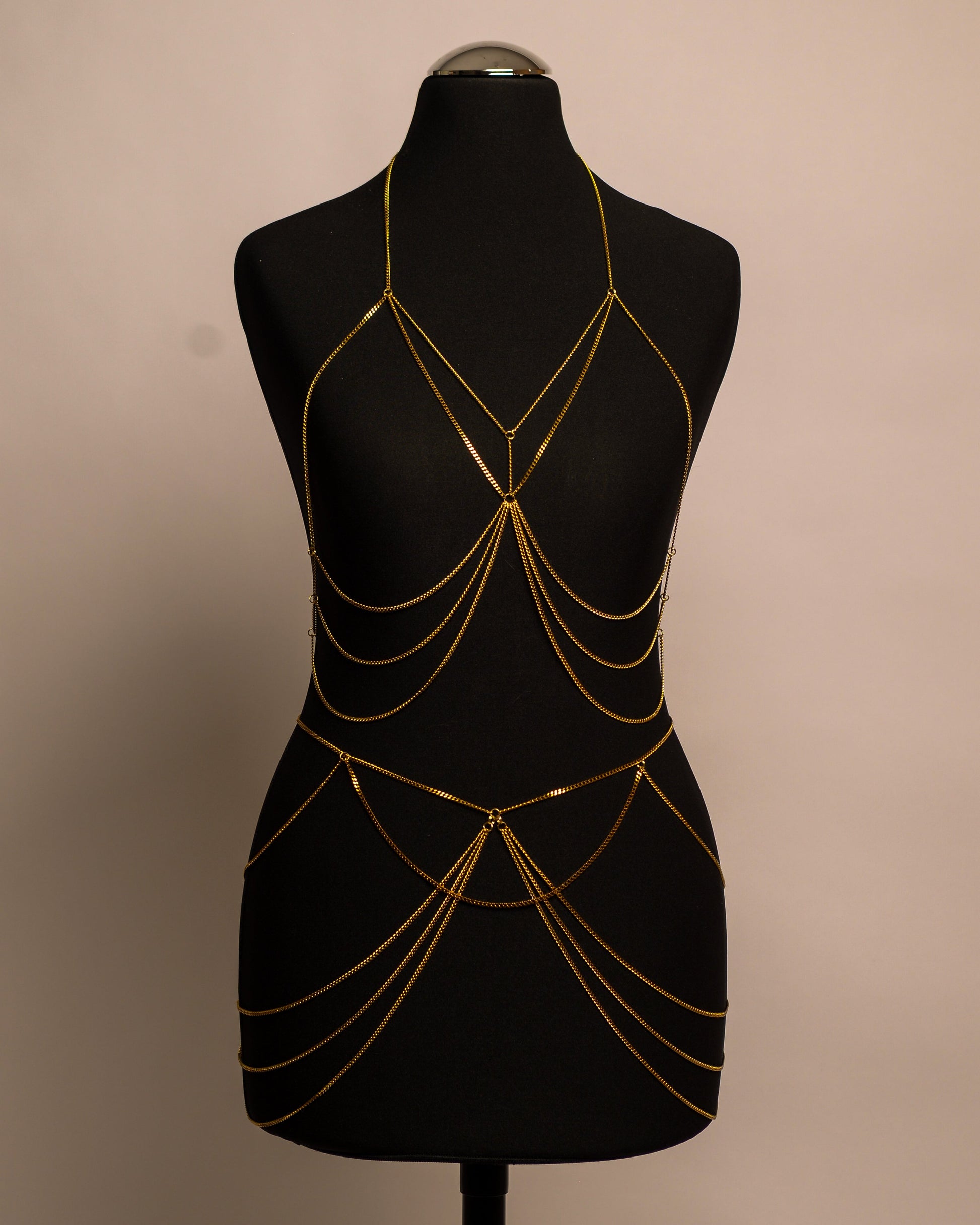 Moon Belt stainless steel body chain handgemaakt op maat