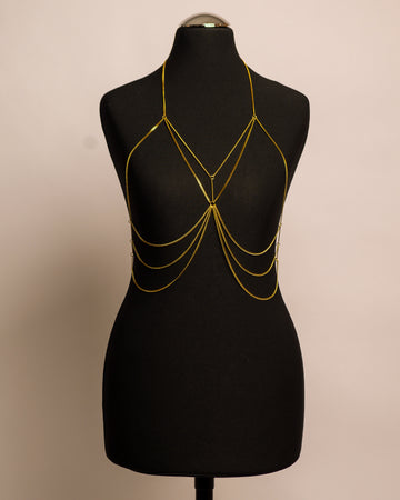 Moon Top stainless steel body chain handgemaakt op maat
