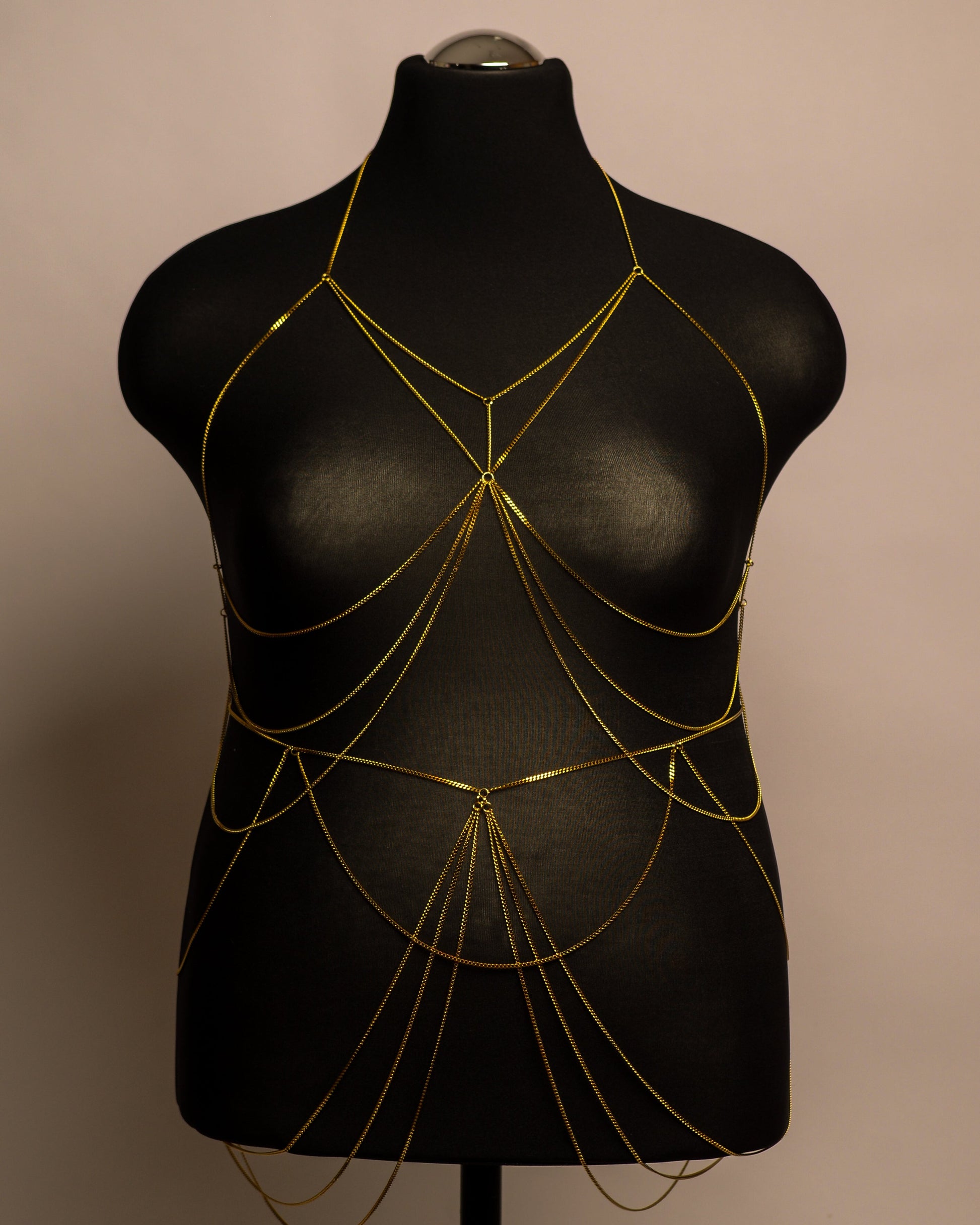 Moon Top stainless steel body chain handgemaakt op maat