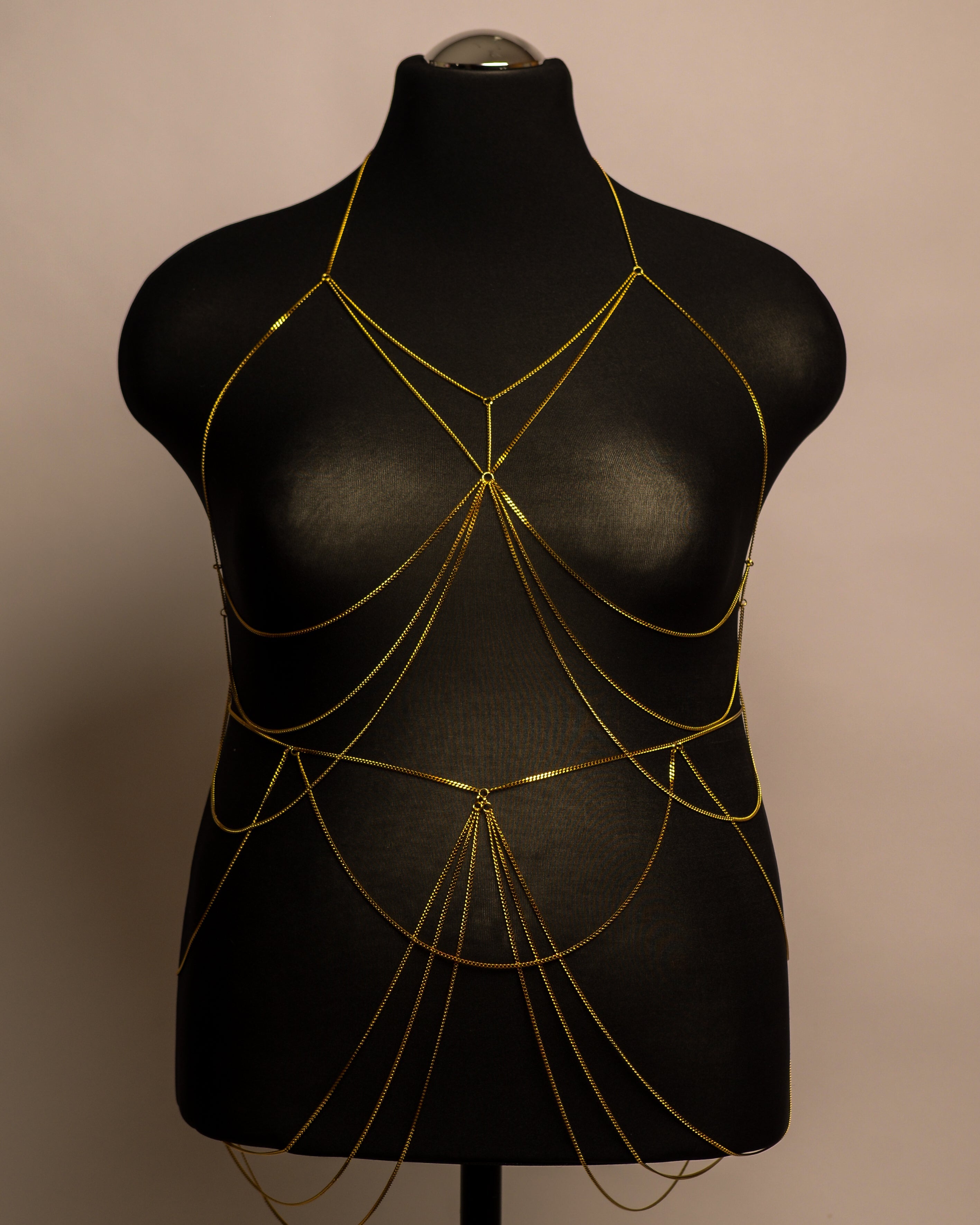 Moon Top stainless steel body chain handgemaakt op maat