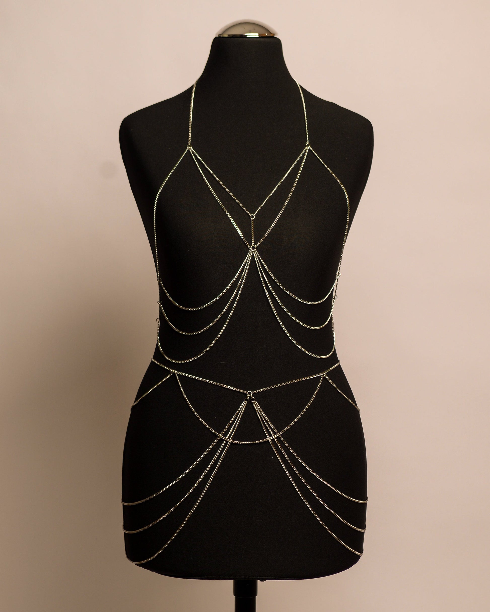 Moon Top stainless steel body chain handgemaakt op maat